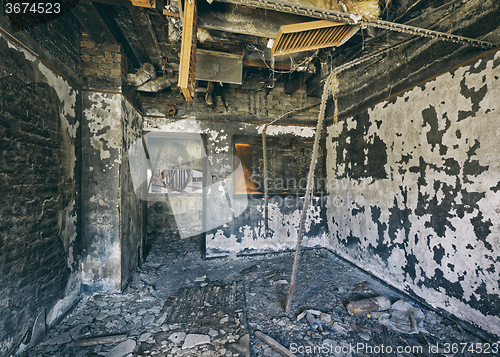 Image of Old abandoned ruin factory damage building