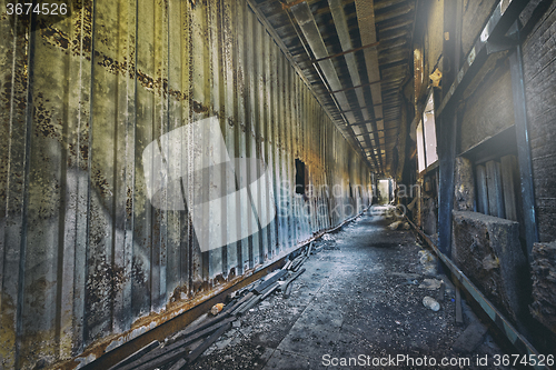 Image of Old abandoned ruin factory damage building