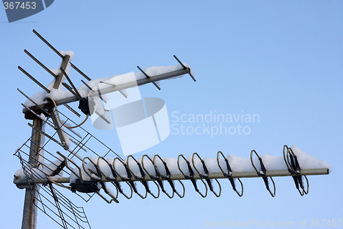 Image of Antenna covered with snow