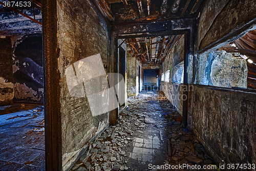 Image of Old abandoned ruin factory damage building