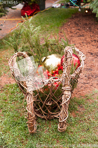 Image of Braided Christmas sleigh with basket