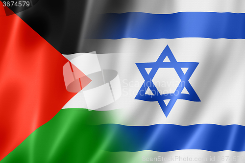 Image of Palestine and Israel flag