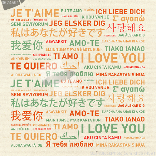 Image of Love message card from the world