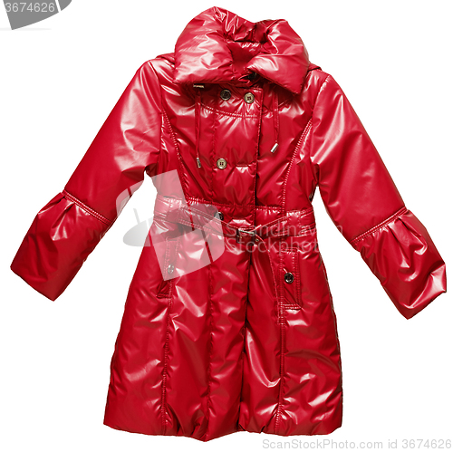 Image of  Childs outdoor red warm jacket