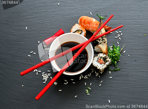 Image of Sushi with soy