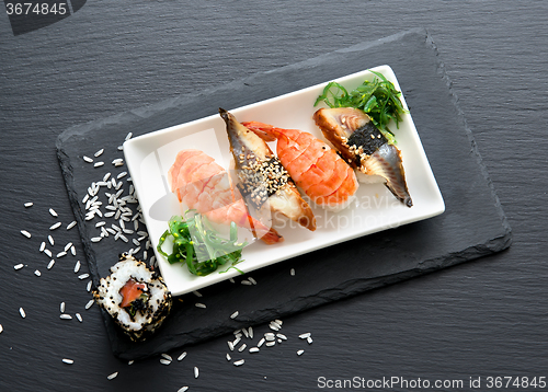 Image of Sushi with salad