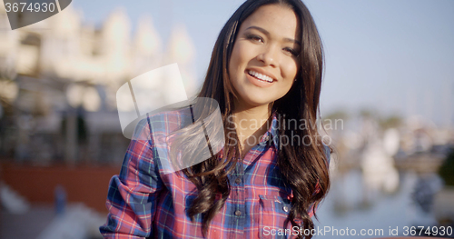 Image of Happy Woman On The Street