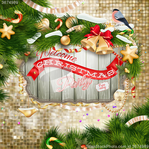 Image of Christmas greeting card. EPS 10