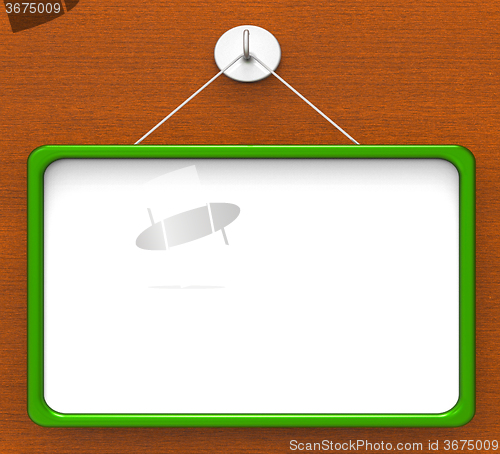 Image of Blank Noticeboard Copyspace Shows Display Space