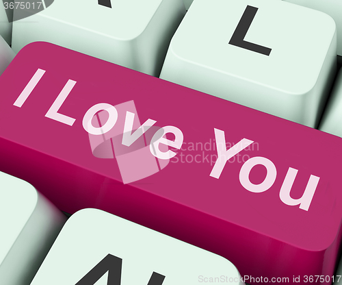 Image of I Love You Key Shows Loving Or Romance Online