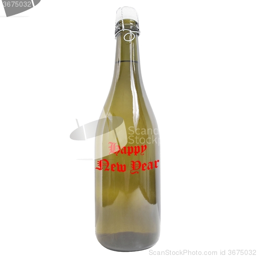 Image of Happy New Year bottle isolated