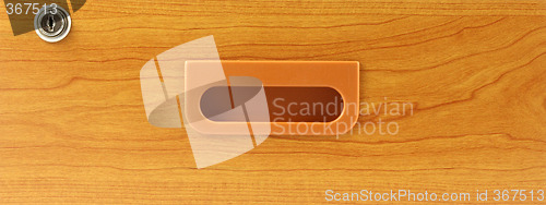 Image of Wooden drawer with lock