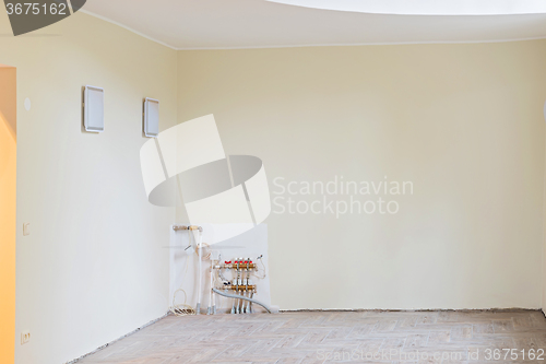 Image of Walls of unfinished renovated living room 