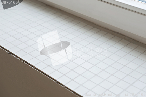 Image of Window sill from mosaic tiles