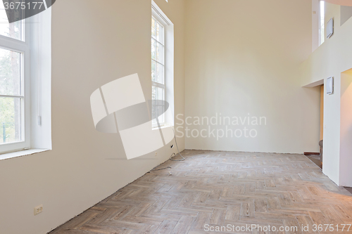 Image of Interior of unfinished living room 