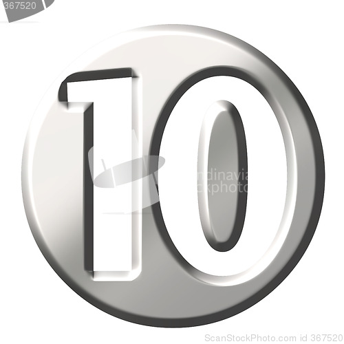 Image of 3D Steel Number 10