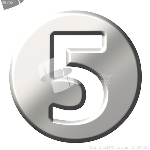 Image of 3D Steel Number 5