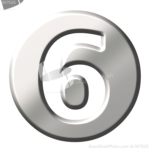 Image of 3D Steel Number 6