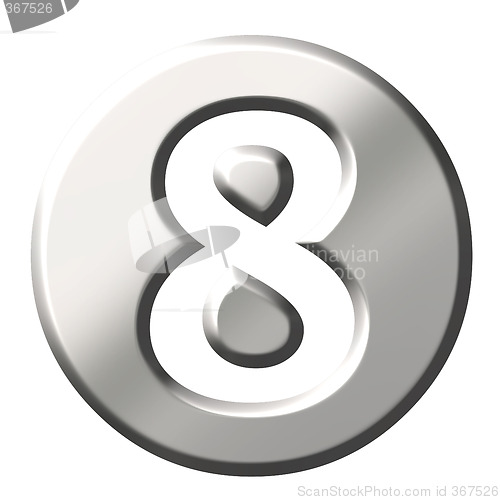 Image of 3D Steel Number 8