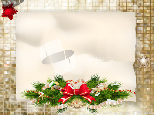 Image of Christmas greeting card. EPS 10