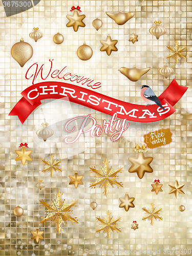 Image of Christmas greeting card. EPS 10