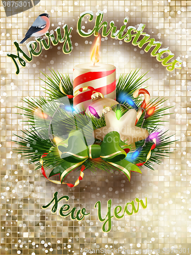 Image of Christmas greeting card. EPS 10