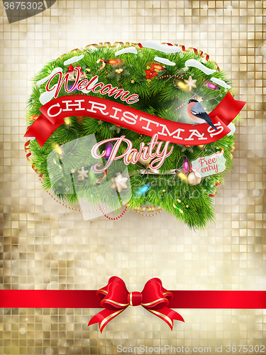 Image of Christmas greeting card. EPS 10