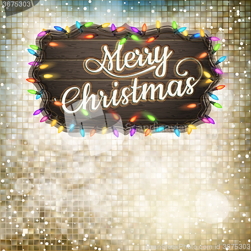 Image of Christmas greeting card. EPS 10