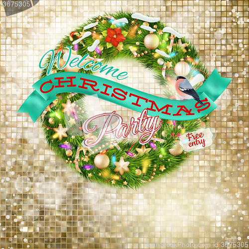 Image of Christmas greeting card. EPS 10