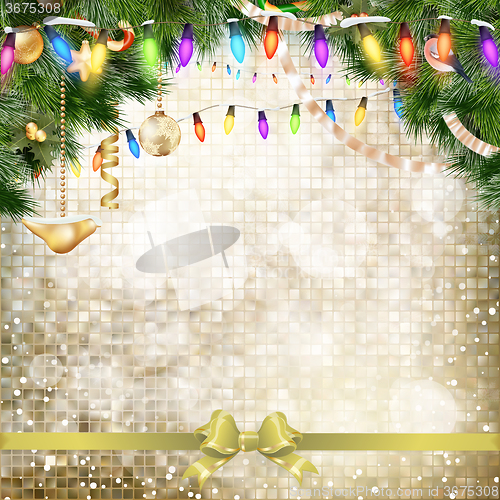 Image of Christmas greeting card. EPS 10