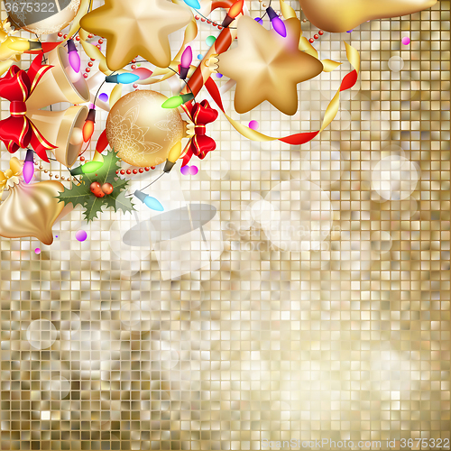 Image of Christmas greeting card. EPS 10
