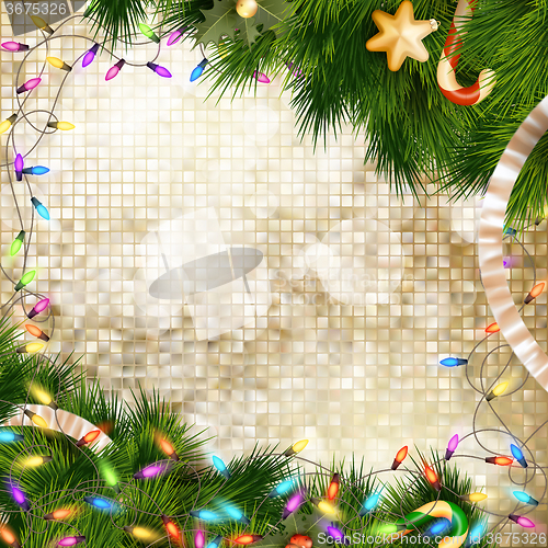 Image of Christmas greeting card. EPS 10