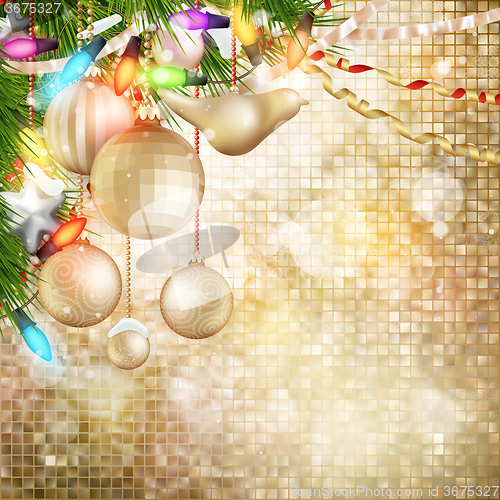 Image of Christmas greeting card. EPS 10