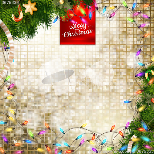 Image of Christmas greeting card. EPS 10