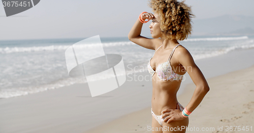 Image of Woman During Sunbath On Tropical Beach