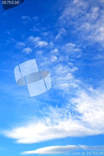 Image of in the blue sky white  clouds and abstract background