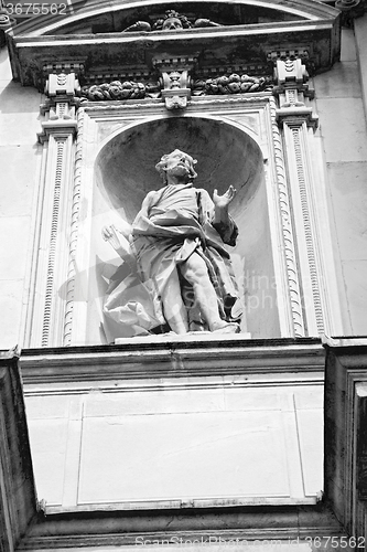 Image of marble in old historical construction italy europe milan and sta