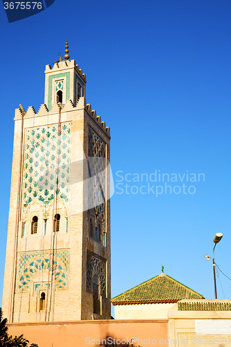 Image of history   maroc africa  minaret street lamp