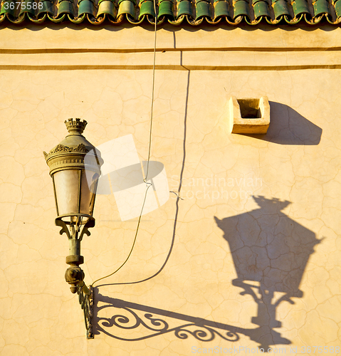 Image of  street lamp in morocco africa old lantern   the outdoors and de