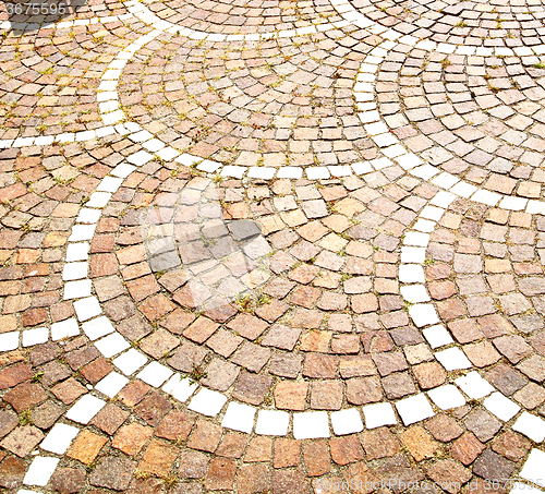 Image of  cracked  step   brick in  italy old wall and texture material t