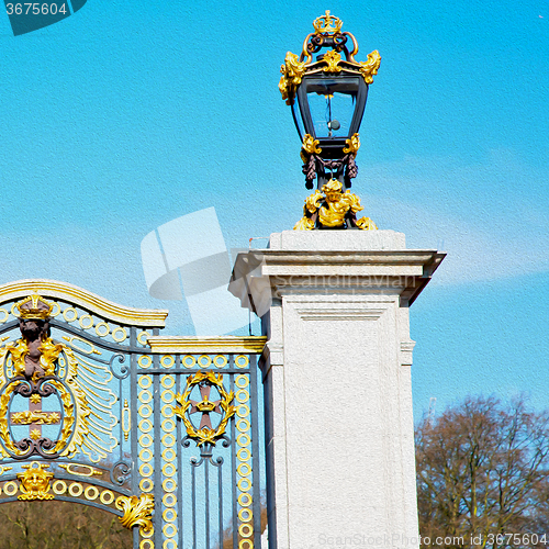 Image of in london england the old metal gate  royal palace