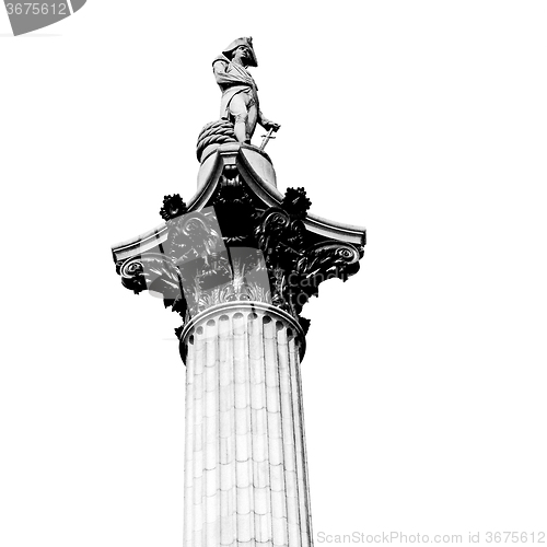 Image of column in london england old architecture and sky
