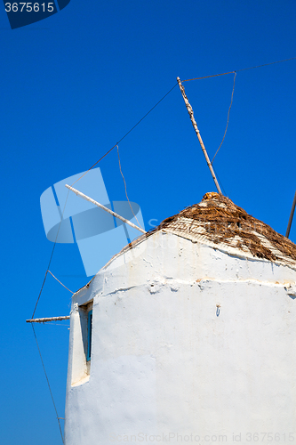 Image of old mill in santorini greece europe  the sky