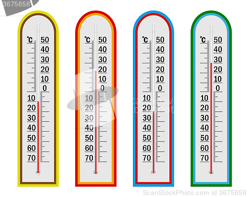 Image of four thermometer