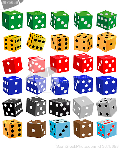 Image of gaming dice of different colors