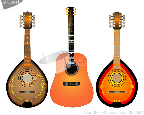 Image of guitar and two Mandalina