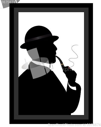 Image of man smoking a pipe