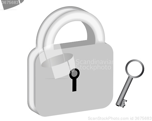 Image of Padlock with key