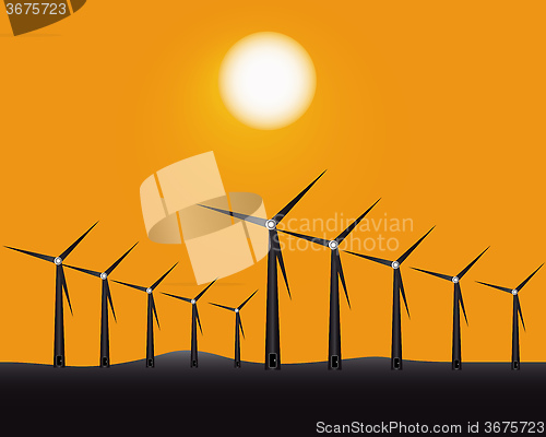 Image of windmills to generate energy