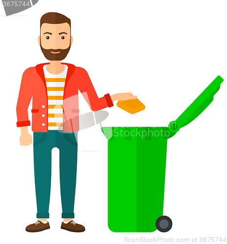Image of Man throwing trash.